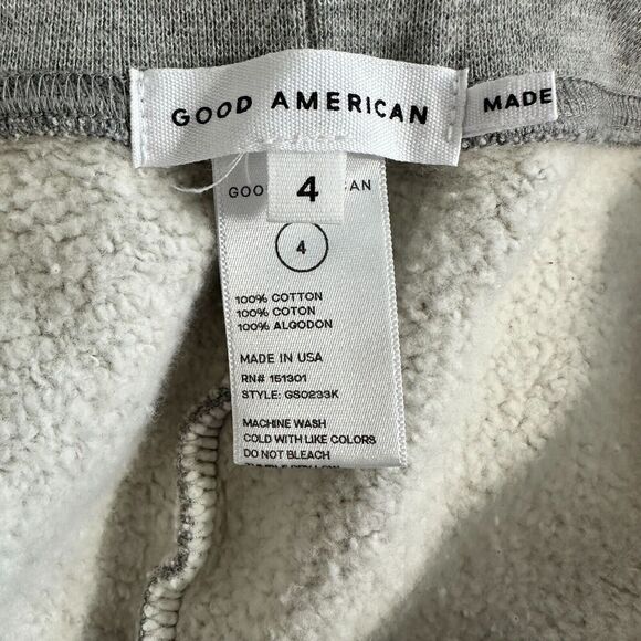 Good American New Womens Size 4  (US XL) Heather Grey Boyfriend Sweatpants NWT - Picture 7 of 7